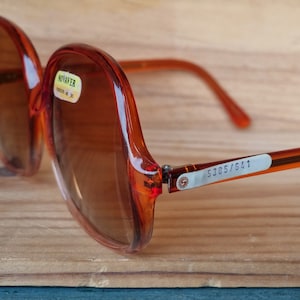 Vintage Sunglasses for Women, Oversized Vintage 70's Women's Sunglasses, Large Square Boho Sunglasses, NOS Vintage Eyewear,Orange Sunglasses