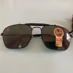 Vintage Sonnenbrillen, Vintage Original 90er Jahre Ray Ban - Bausch & Lomb Outdoorsman Schwarze Sonnenbrille, NOS nie benutztes Sammlerstück,Ray Ban Schwarz Bild 4