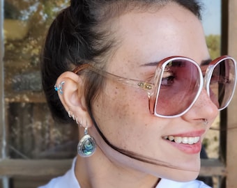 Gafas de sol vintage, gafas de sol extragrandes para mujer de los años 70, gafas de sol cuadradas grandes vintage, gafas alemanas, gafas de sol rosas vintage, gafas vintage