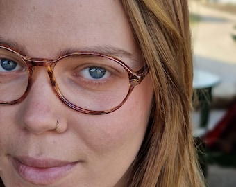 Authentic 80s Vintage Women Oval Eyeglasses Frame, Unworn Vintage Tortoise Optical Glasses Frames, NOS Eyewear