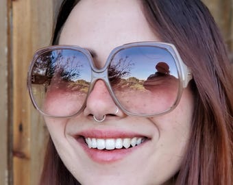 Solglasögon, Damsolglasögon, 70-tals solglasögon för kvinnor, Stora fyrkantiga vintagesolglasögon, Stora bruna vintagesolglasögon, Nya gamla glasögon