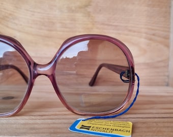 NOS Vintage Sunglasses, Round Large Sunglasses, Oversized Mauve Purple 70's Sunglasses FRAMES ONLY, Large Round Hippie Women's Sunglasses