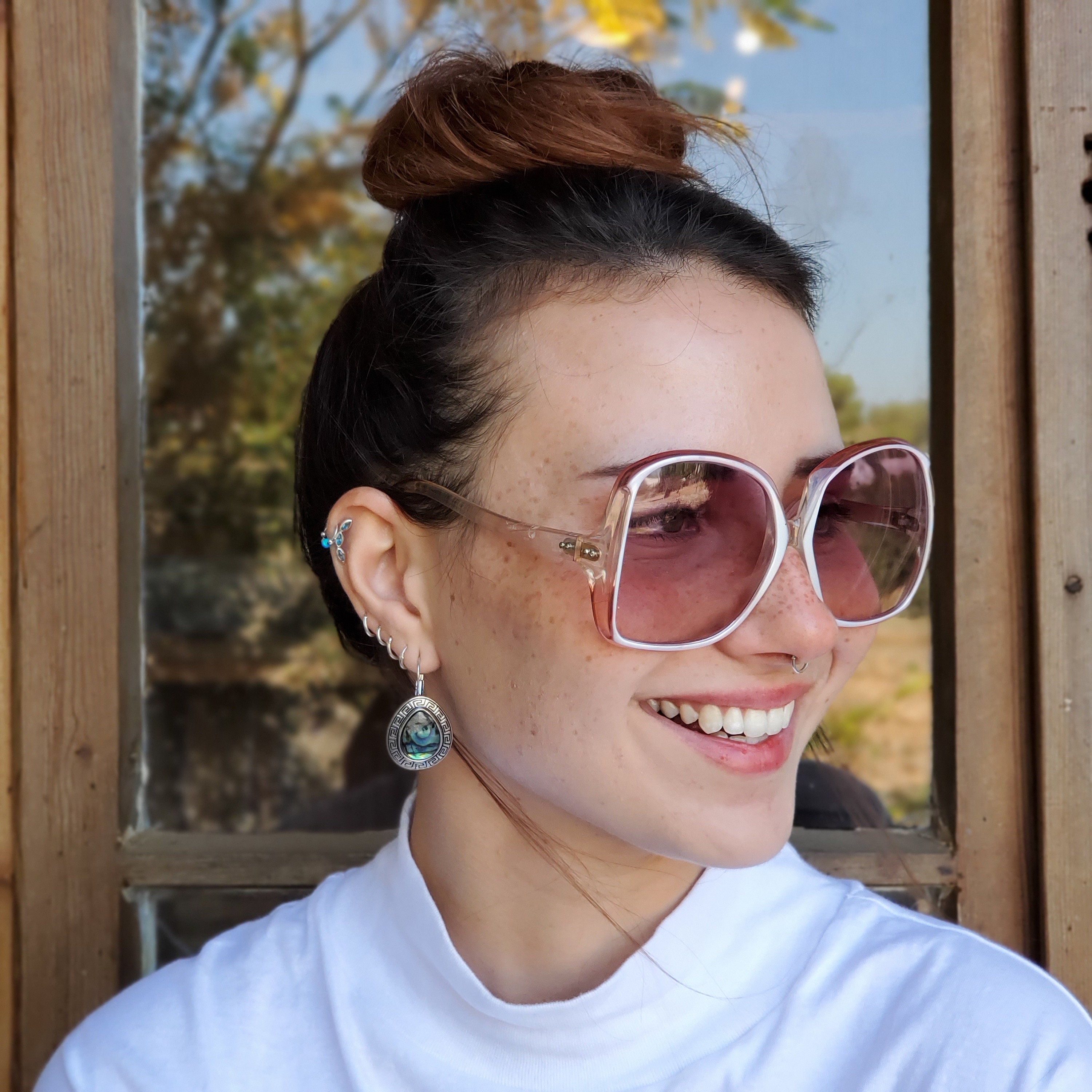 70s Oversize Square Sunglasses, Vintage Women Sunglasses  display picture 1