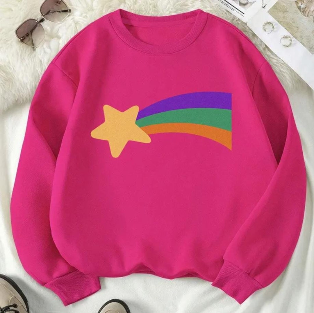 Mabel Rainbow Star Sweatshirt, Gravity Falls Shooting Star Costume