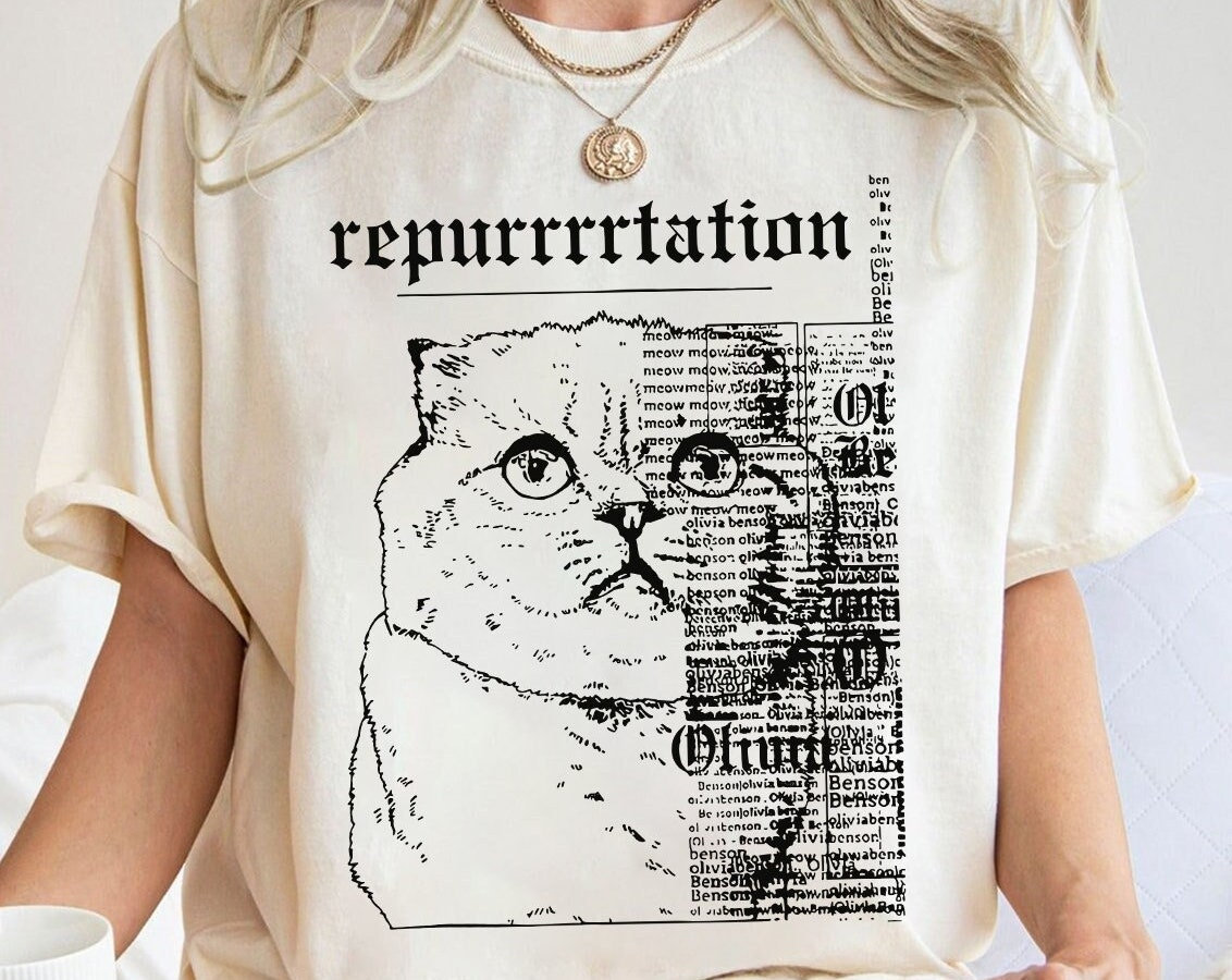 Reputation Cat Tee - Etsy