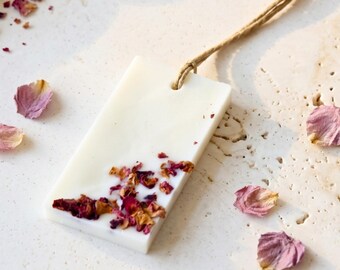 Solid Soy Wax Air Freshener with Roses. Handmade Wardrobe and Home Scent. Floral Fragrance. Botanical Decor. Gift Idea