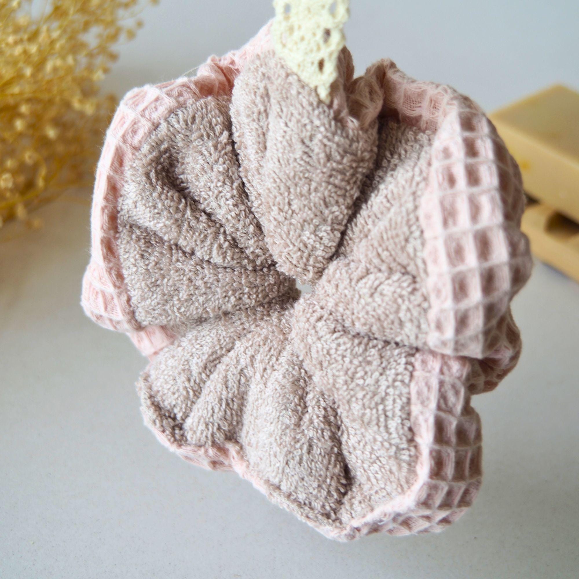 Peeling-Badeschwamm aus Baumwolle und natrlichem Bambus-Frottee.  Nachhaltiges Spa-Geschenk: Duschschwamm fr Frauen. Plastikfreie  Hautpflege. - Etsy.de
