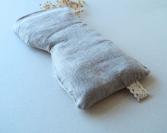 Weighted Eye Pillow. Migraine and Stress Relief. Natural Linen and Cotton with Lavender. Hot/Cold Therapy. Aromatherapy. Yoga - Meditation