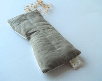 Weighted Eye Pillow. Migraine and Stress Relief. Natural Linen and Cotton with Lavender. Hot/Cold Therapy. Aromatherapy. Yoga - Meditation