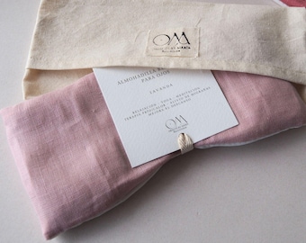Weighted Eye Pillow. Migraine and Stress Relief. Natural Linen and Cotton with Lavender. Hot/Cold Therapy. Aromatherapy. Yoga - Meditation