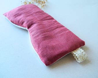 Weighted Eye Pillow. Migraine and Stress Relief. Natural Linen and Cotton with Lavender. Hot/Cold Therapy. Aromatherapy. Yoga - Meditation