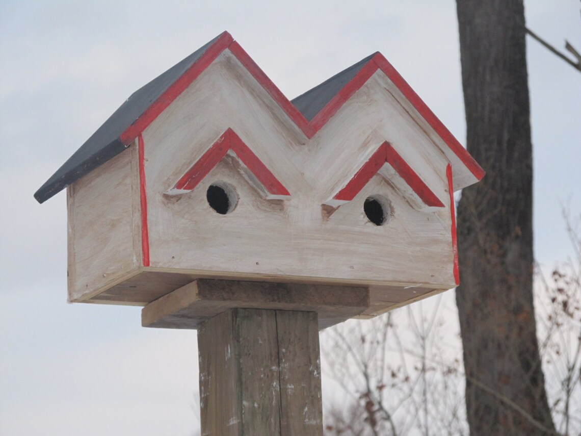 Double Birdhouse Etsy