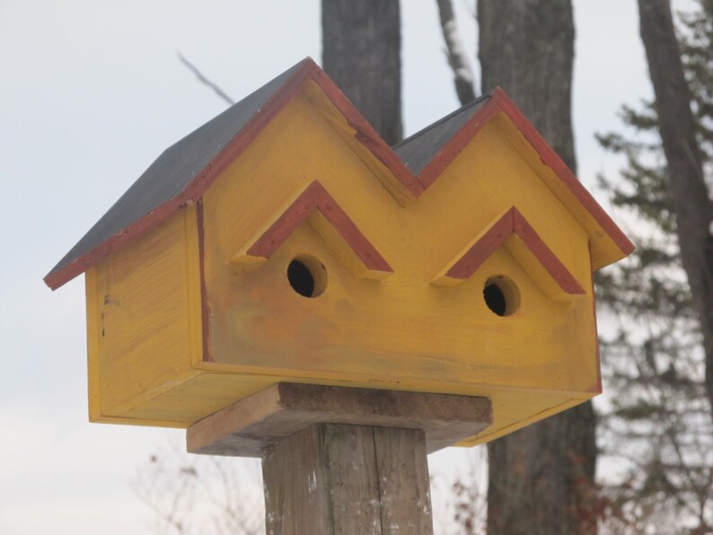 Double Birdhouse Etsy
