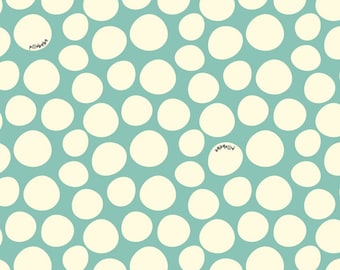 Certified Organic Cotton by Pillobebe - Camping, Pebbles in Mint - 57/58" Wide, Fat Quarter, Half Yard, One Yard