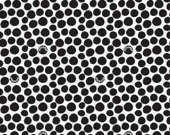 Certified Organic Cotton by Pillobebe - Black Pebbles - 57/58" Wide, Fat Quarter, Half Yard, One Yard