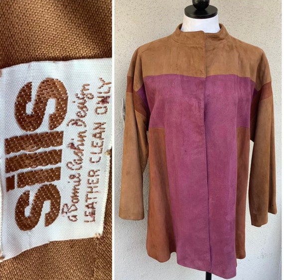 Chic Bonnie Cashin Sills Suede Mod Colorblock Jac… - image 1