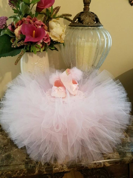 One Tier Tutu Diaper Cake Baby Shower Centerpiece Girl