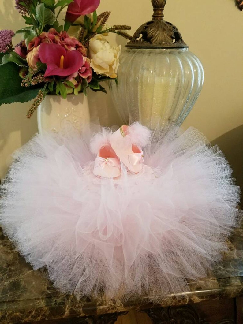 One Tier Tutu Diaper Cake Baby Shower Centerpiece Girl