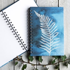 Fougère No.1 - Cahier, Journal, Carnet de croquis. Remplisseur de bas, carnet botanique, journal cartonné, reliure spirale