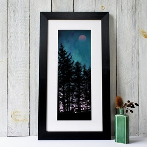 Trees At Dusk 2 - Fine Art Print, imprimé nature, imprimé paysage, décoration intérieure, imprimé silhouette d'arbre, cadeaux pour la maison, art mural