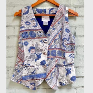 最大80％OFF - 『在庫ロス売買マーケット』 Blue Etsy - Vest Silk Retro トップス