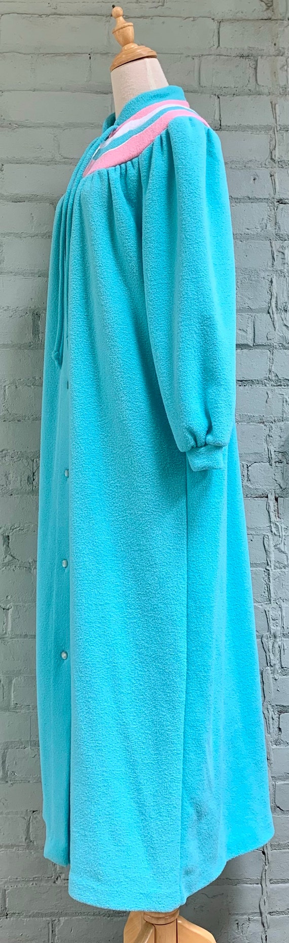 vintage 1980s full length robe cosy 80s terry clo… - image 4