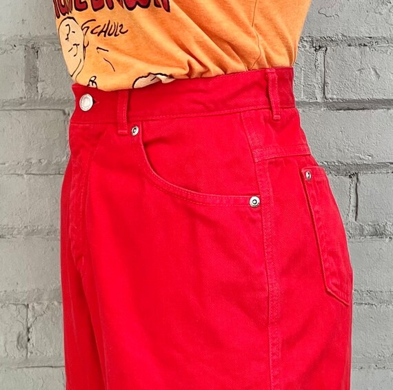 vintage 1980s high rise denim shorts 80s DKNY col… - image 5