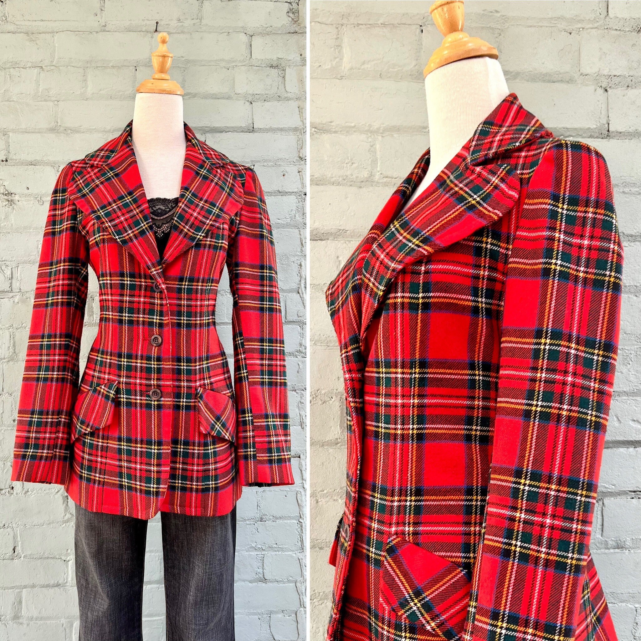 Tartan Plaid Blazer - Etsy