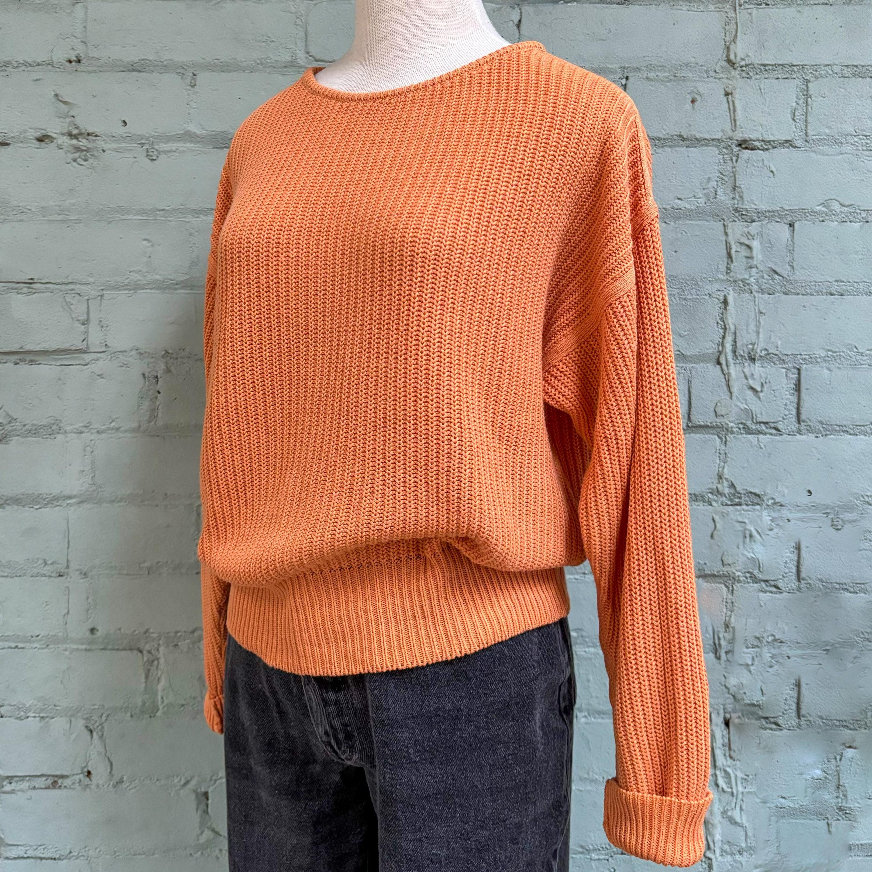 80s Orange Jumper - Etsy