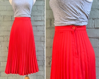 Jupe taille haute orange rétro vintage des années 80