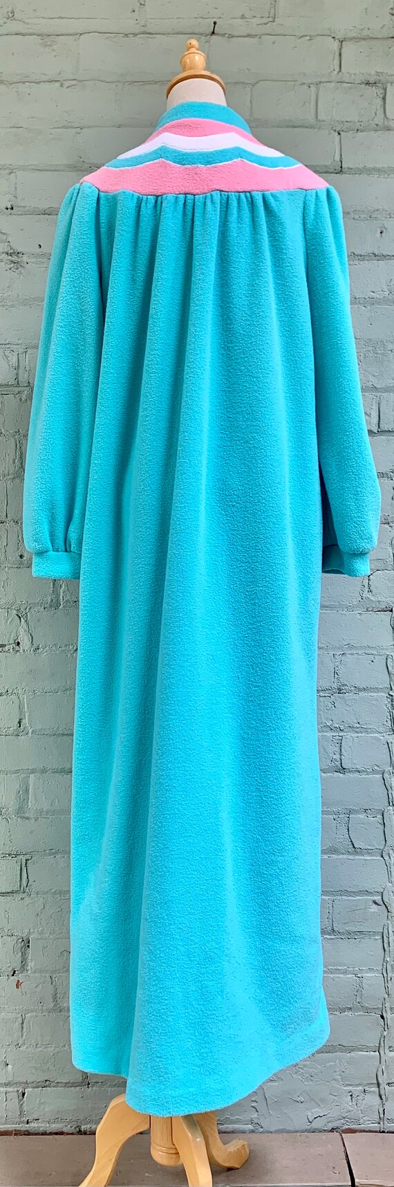 vintage 1980s full length robe cosy 80s terry clo… - image 6