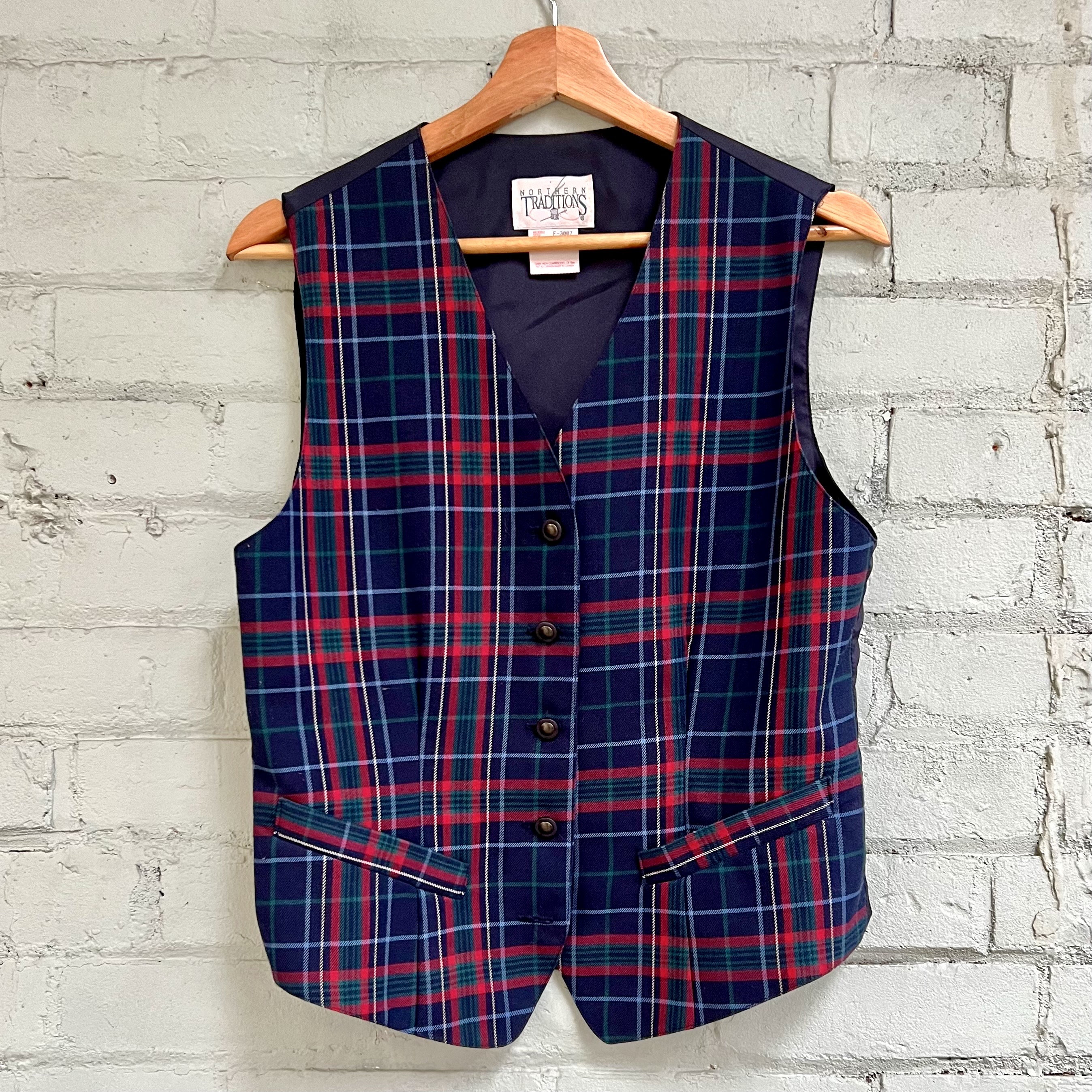 Chaleco Acolchado Chaleco Traje Cuadros Escoceses Chaleco De Tela