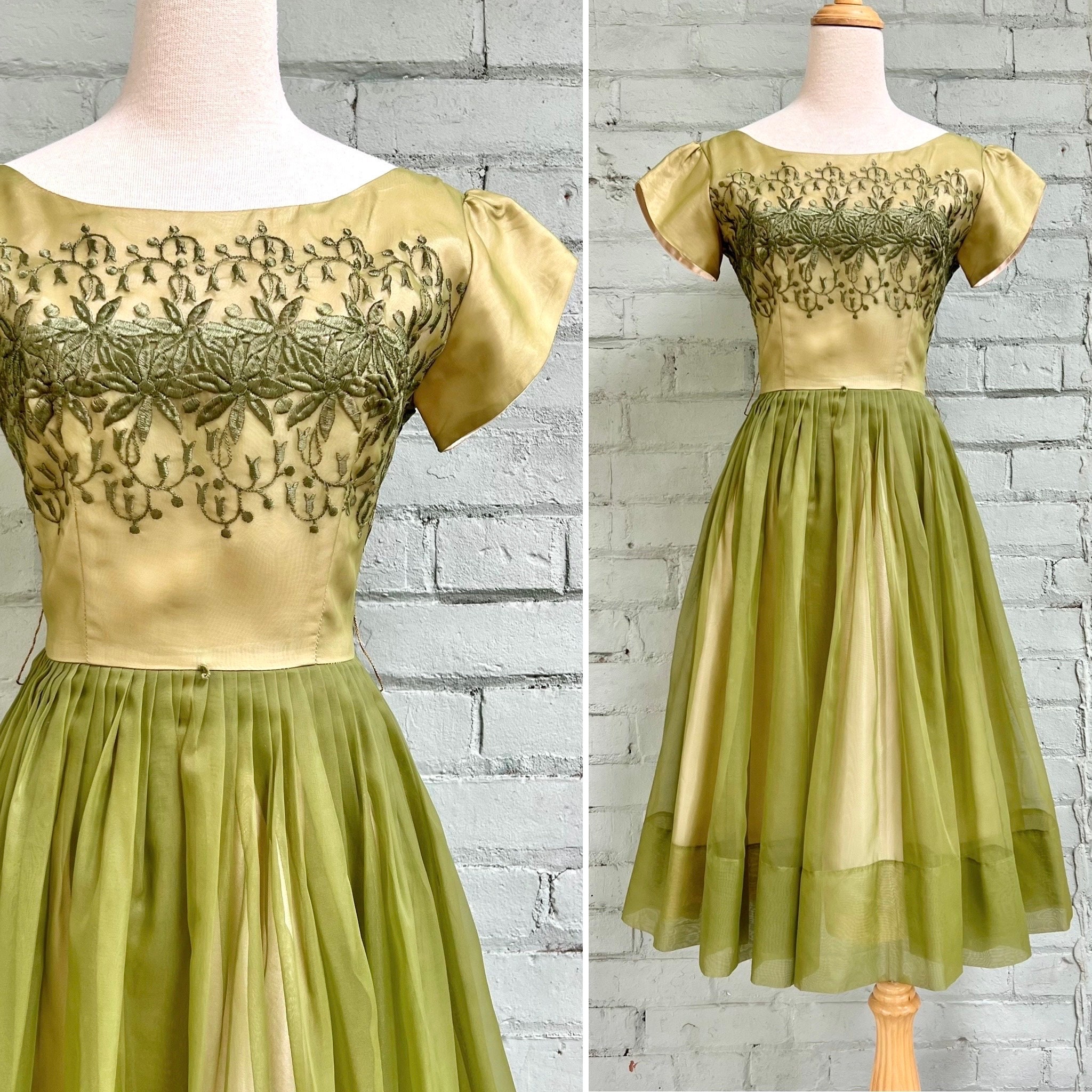 Monsoon olive feminine oriental tea dress