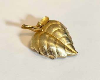 Broche Caneton Vintage Années 70 - Métal Doré Avec Perles, Broche Adorable Et Rétro