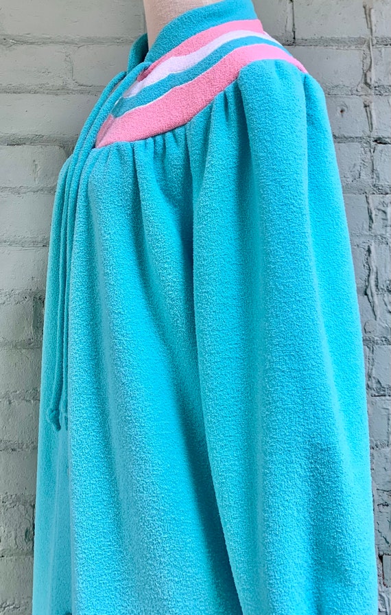 vintage 1980s full length robe cosy 80s terry clo… - image 5