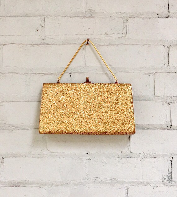 gold lame pocketbook