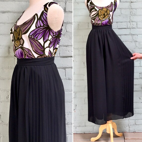 vintage 80s flowy palazzo pants / 1980s wide leg c