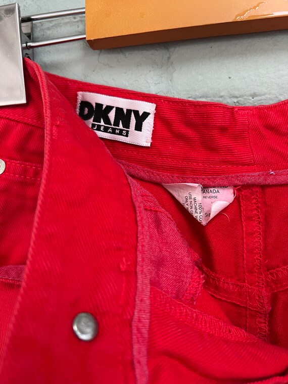vintage 1980s high rise denim shorts 80s DKNY col… - image 7
