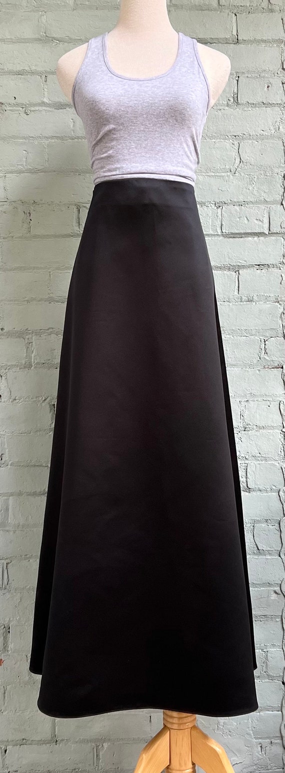 vintage 1990s black maxi skirt 90s elegant evenin… - image 2