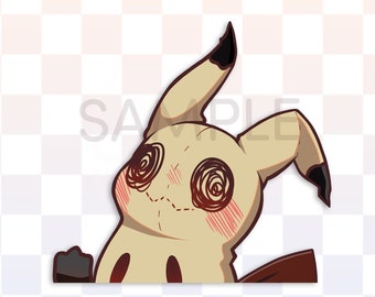 Pika x Mimikyu Vinyl Sticker Laptop Stickers Cute Stickers