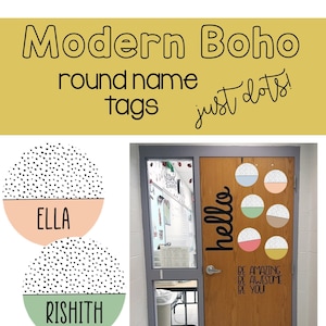 Round Editable Name Tags