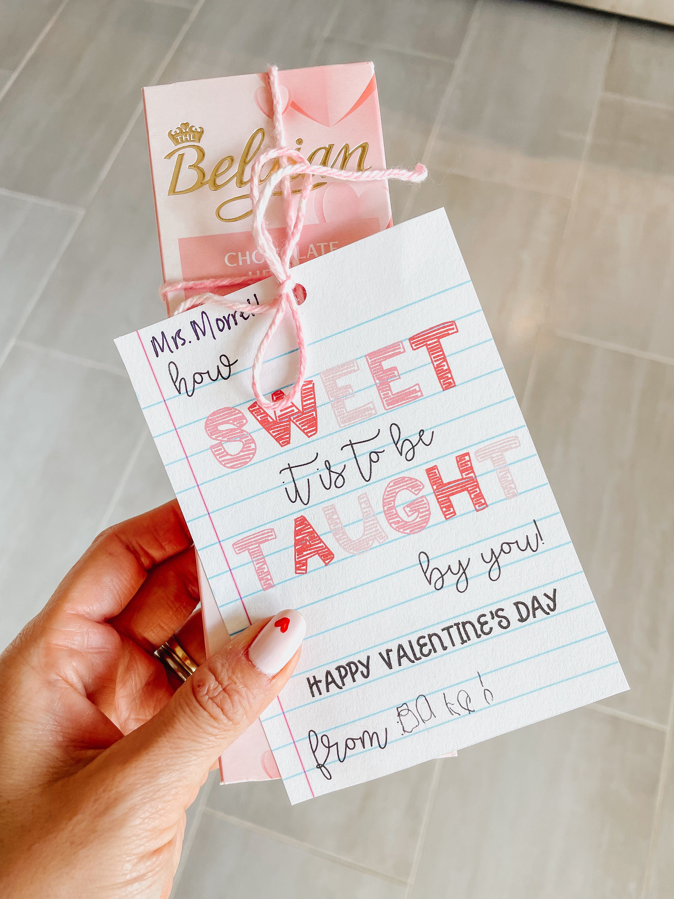 Valentine Printable Tags From Child to Teacher - Etsy