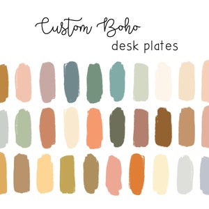 Custom Boho Desk Plates