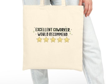 Excellent Coworker - Cotton Canvas Tote Bag