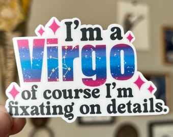 Virgo Waterproof Vinyl Sticker | Astrology, Birthday