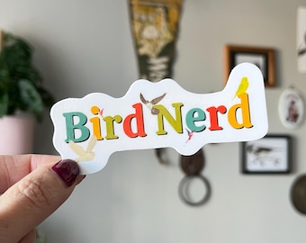 Bird Nerd waterproof vinyl sticker | Birding, Birder