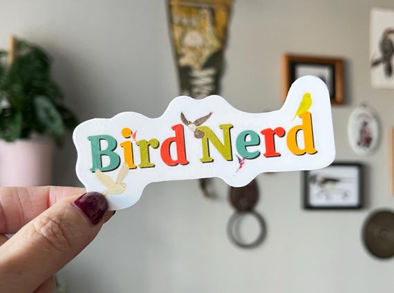 Bird Nerd waterproof vinyl sticker | Birding, Birder