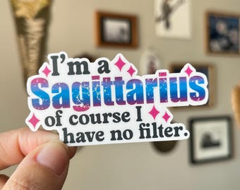Sagittarius Waterproof Vinyl Sticker | Astrology, Birthday