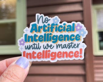 No AI Waterproof Vinyl Sticker | Artificial Intelligence