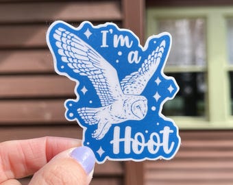 I'm a Hoot Waterproof Vinyl Sticker | Birding, Birder Gift
